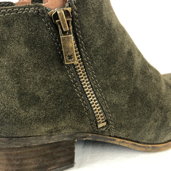 Lucky Brand Women's Booties Olive Green 6M - Picture 5 of 10